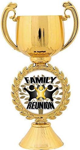 Crown Awards Personalized Family Reunion Trophy, Troféus de Reunião da Família de Gold Copa de 7,25 com gravura personalizada gratuita