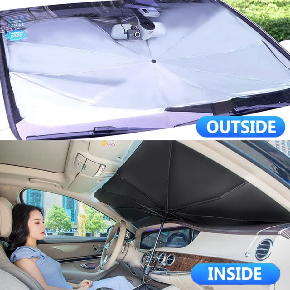 Carro pára -brisa do sol no guarda -chuva guarda -sol dobrável Sun Shade Windshield Fit Sedan SUV Caminhão de picapes A maioria