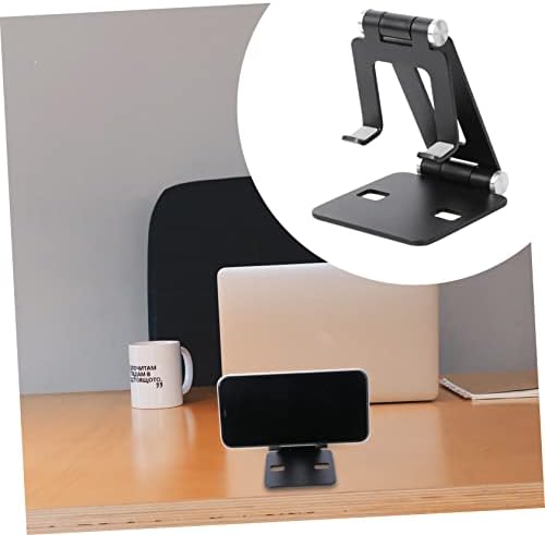 Solustre Celular Stand Cellphone Stand Cellphone Titular para detentores de células pretas ajustáveis ​​Tablet de mesa de