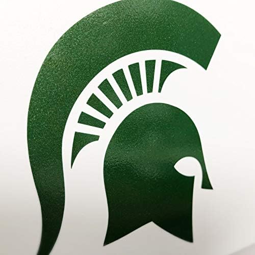 Adesivo do estado de michigan msu espartanos metálicos verdes espartanos verdes sparty capacete cabeçalho da janela de carro vinil oficial oficialmente licenciado NCAA colegial adesivo de adesivo