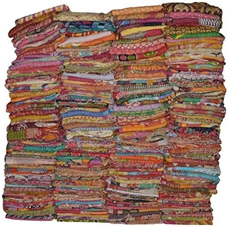 Textillhub indiano por atacado lote de 10 PCs Tribal Kantha Quilt Vintage Patch Handmade Patch Kantha Throe Hippie Bohemian
