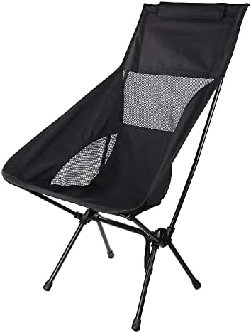 Cadeira de acampamento Aigear Cadeiras dobráveis ​​portáteis 300 libras. Para o piquenique de acampamento ao ar livre, caminhada na praia, viagens com sacola de armazenamento altas para trás oxford pano ferro