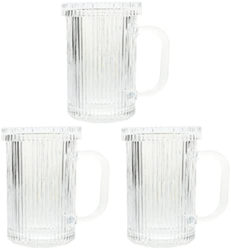 Bestonzon Canecas de café de vidro de bestonzon copo de copo de vidro de 3 pedaços de copo de vidro bebendo copo de copo de copo