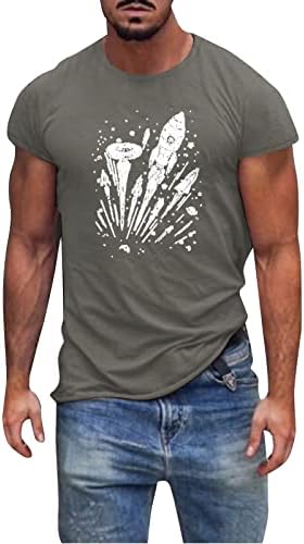 Tamas de manga curta do soldado masculino do ZDDO para homens, t-shirt de impressão gráfica engraçada camisetas de verão de verão