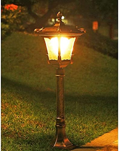 Sfridq Retro European Lâmpada Lâmpada à prova d'água do jardim ao ar livre Post luz