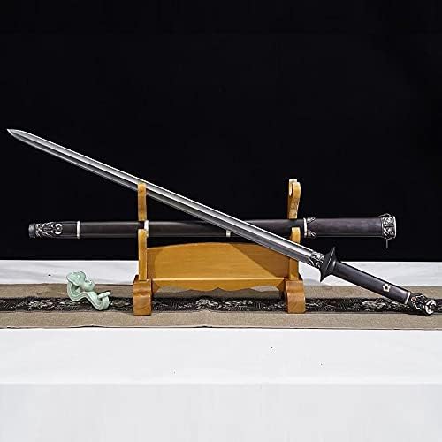 Espadas shzbzb espadas de alta escada de espada tradicional dobramento forjando forjamento damacus aço completo lâmina tang lâmina e encaixe de revestimento prateado