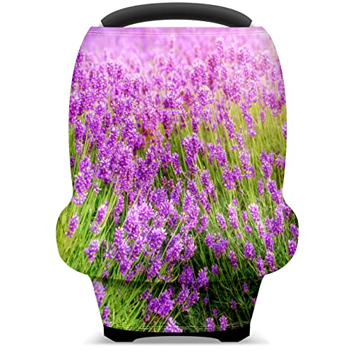 Tampas de assento de carro para bebês Provence Floral Lavender Flower Cober