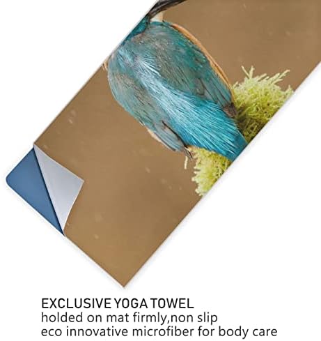 Aunstern Yoga Blanket Bird-Kingf-Isher-Bird-Bird Towel Yoga Mat Toalha