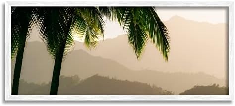 Stuell Industries Tropical Palm Tree com vista para o Sunlit Mountain Valley, design de Dennis Frates