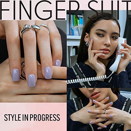 Caixão de Finger Suit de traje de dedo 40pcs, unhas falsas quadradas para mulheres projetadas para os dedos, as unhas falsas mais