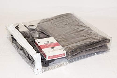 Sacos de armazenamento com zíper em vinil transparentes 9 x 11 x 2 polegadas com bolso de exibição de 10 pacote