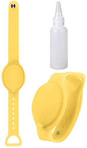 Pulseira de dispensador de pulseira de silicone vêm com garrafa recarregável, pulseiras de gel líquido de líquido reutilizáveis