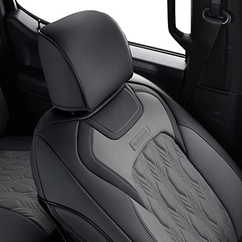 Coverado Ram Seat Covers, covers de assento de couro de couro falso para frente e traseira, conjunto de interiores de picapes de