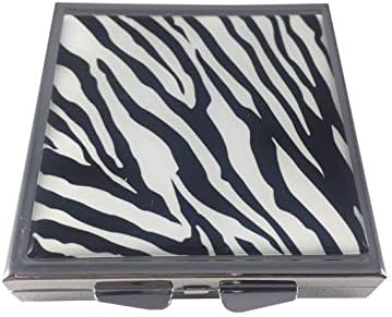 Zebra Print Fashion Square Quatro Seção Pocket Burse Travel Box Case