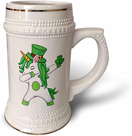 3drose cool St. Patricks Day Dancing Unicorn Ilustração - 22oz de caneca