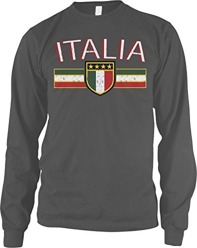 Bandeira e escudo da Italia masculina da Amdesco, Itália Italiana Pride Sleeve Longa