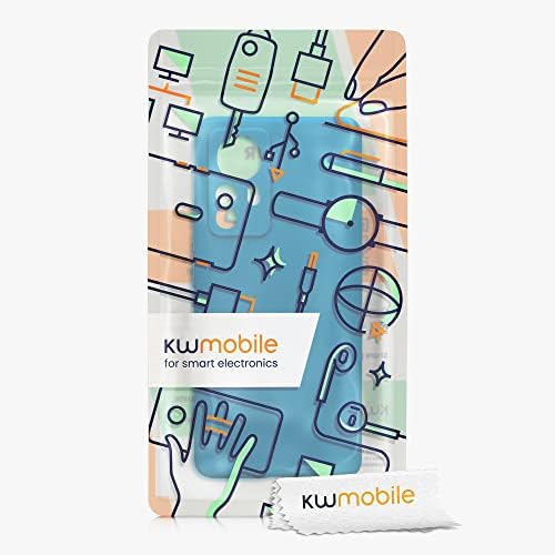 Case Kwmobile Compatível com Xiaomi 12 Pro - Caso em acabamento fosco macio TPU com proteção contra a câmera - azul do