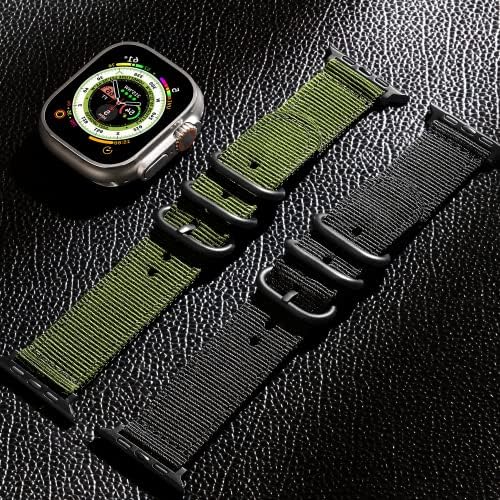 Melyis Nylon Loop Band para Apple Watch Band 49mm 45mm 44mm 42mm, belas bandas esportivas ao ar livre militar para homens,