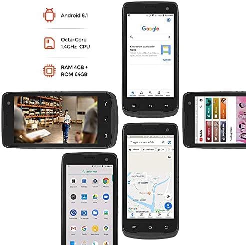 Munbyn Android Barcode Scanner Pistol Pistol Handheld Computador móvel e tabela robusta do Android 10.0