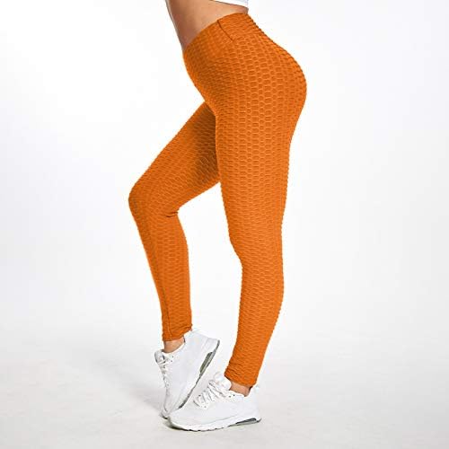 Perneiras magras de cintura alta para mulheres, anti -celulite controle de barriga amanteigada de treino macio esportivo de calças de ioga