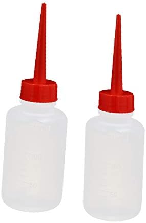 X-Dree 2pcs 5 onças LDPE plástico Vermelho Squeeze bocal de bocal de bocal de líquido Garrafa de cola líquida (Bottiglia