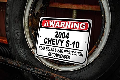 2004 04 Chevy S -10 Seat Belt Recomendado Recomendado Carro rápido, sinal de garagem de metal, decoração de parede, sinal de