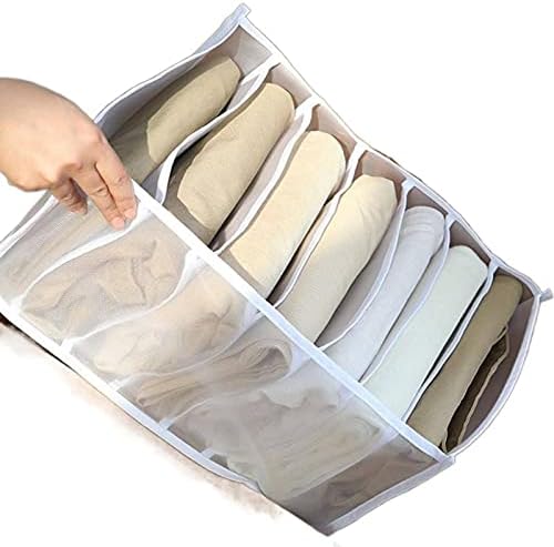 NC Jeans Compartamento de caixa de armazenamento gaveta Mesh Caixa de divisor de calças empilhadas separador de gaveta Rack de armazenamento lavável para casa