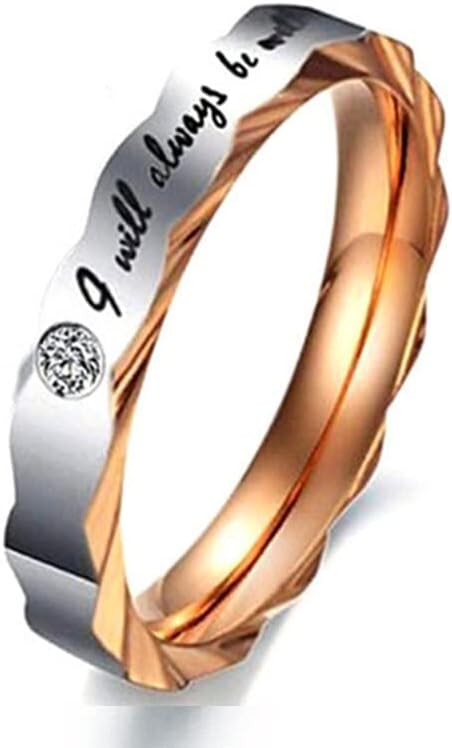 Ttndstore rosa ouro rosa famosa marca de zircon anel de 8mm meio círculo de três linhas Crystal 316l Rings dedo para mulheres