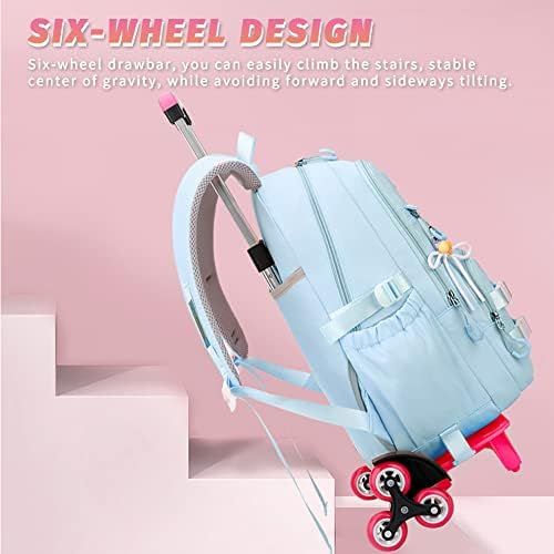 Voici et voila rolando mochila para meninas, mochila com rodas Mochila backpack Kids Mochila sobre rodas Cor de cor