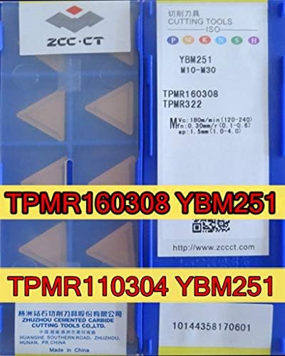 FINCOS TPMR110304 TPMR160308 YBM251 10PCS 50PCS ZCC.CT YBM251 Processamento: Aço inoxidável -: TPMR160308 10pcs)