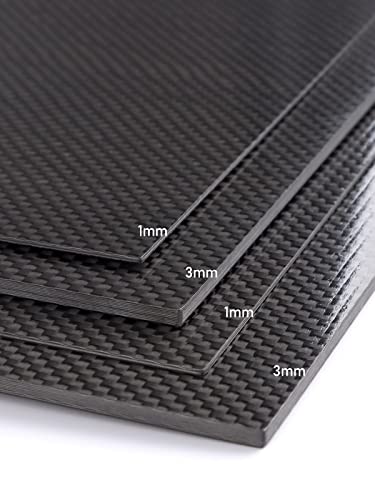 Placa da placa de fibra de carbono de carbono Kalolary 240 x 240 x 3 mm, folhas de fibra de carbono disponíveis em