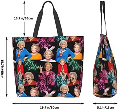 Golden Girls Canvas Tote Bag Merchandise for Gifts Shopping Viagem de praia Trabalho grande bolsa de supermercado portátil reutiliza