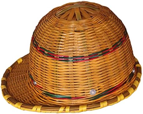 Capacete de bambu Doitool Chapéus duros Sombero vaquero para hombrea chapéu asiático chapéu externo chapéu solar tampa protetora tampa de proteção ao ar livre