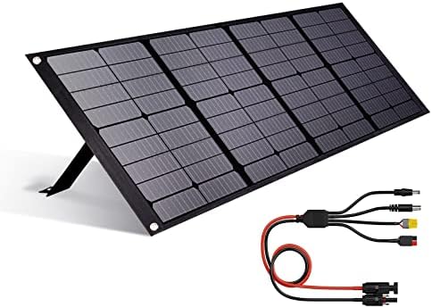 Painel solar portátil portátil HQST ​​100W para dispositivos elétricos e dispositivos USB, carregador de painel solar dobrável
