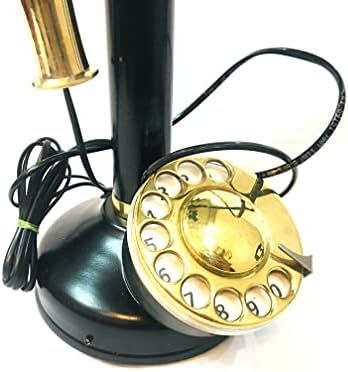 MAAN decoração de latão antigo telefone fixo vintage Dial rotativo de castiçal náutico