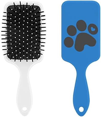 Pata de cachorro impressa escova de cabelo pente de almofada de ar fofinho para homens Presente de cabelo para homens