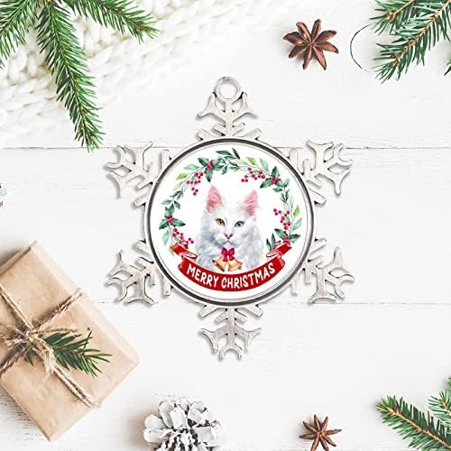 MerryChristmas Pet Dog 2022 Snowflake Ornamento de Natal Greante Greatria Dog Christmas Snowflake Ornament Metal Greathery Wrinalh