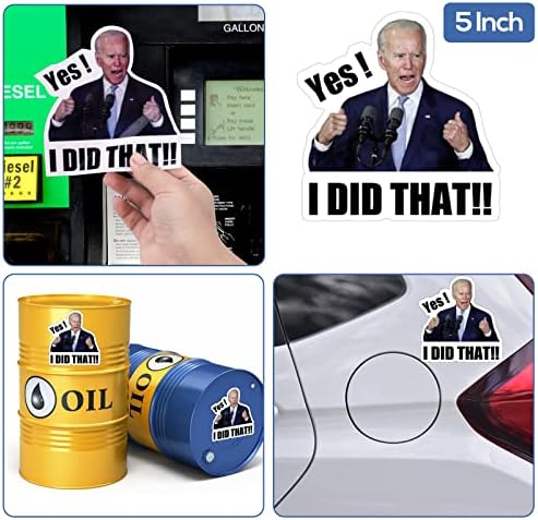 200pcs Eu fiz esses adesivos Biden, engraçado, eu fiz aquele adesivo misturou 5 padrões diferentes, apontados para a sua esquerda e direita, humor/engraçado Joe Biden adesivo Decal