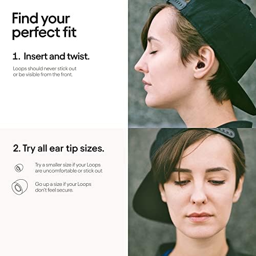 LOOP Plugues de orelha silenciosa para redução de ruído - Proteção auditiva super macia e reutilizável em silicone flexível