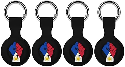 Philippines Flag Fist Pressado Caso de silicone para Airtags com Tecla de Proteção Tag Tag Finder Accessories Titular Acessórios