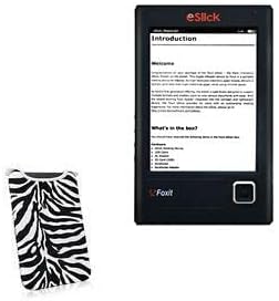 Caso de onda de caixa para o software Foxit Eslick Ebook Reader - Zebra Plush Slipsuit, manga macia acolchoada com estampa de