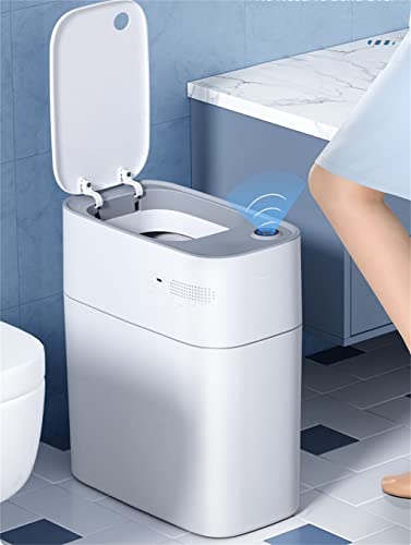 Lixo do sensor de ensacamento automático de zhuhw, lixo de cozinha em casa de 14L de cozinha smart lixo pode estrear o lixo do banheiro