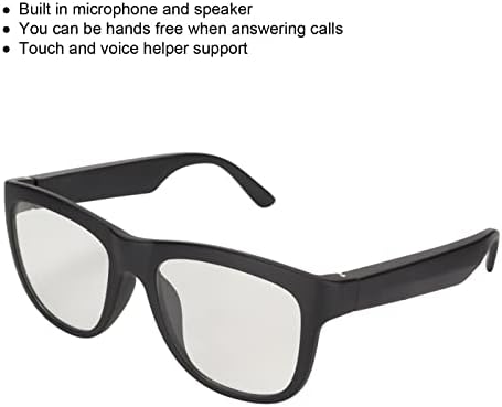Zunate Smart Bluetooth Glasses, óculos sem fio multifuncionais com microfone omnidirecional e controle de voz do alto