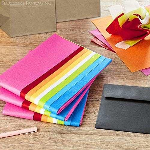 Embalagem Flexicore | PIN Stripe & Polka Dot Gift Wrap Paptle | Tamanho: 15 polegadas x 20 polegadas | Conde: 30 folhas | Cor: rosa claro | Artesanato DIY, arte, embrulho, decorações
