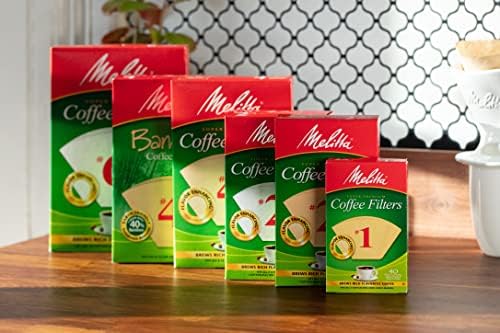 Melitta 4 Cone Coffee Filters, White, 100 contagem
