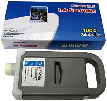 Cores vívidas PFI-706 Substituição de cartucho de tinta compatível para Canon PFI-706C para IPF8400S, IPF8400SE, IPF8400 IPF9400 IPF9400S impressora