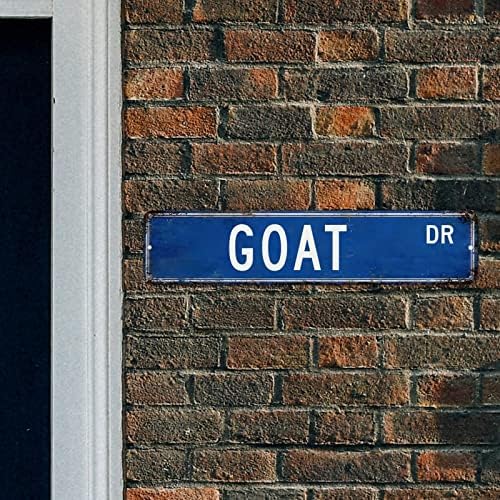 Godblessign Goat Vintage Decoração de parede Metal Sign de cabra Amante Gree