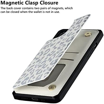 ICOvercase Phone Case para iPhone 12/12 Pro Case com porta -cartas, iPhone 12/12 Pro Casal de carteira para homens com pulseira de pulso, [Blocking RFID] Caso de couro de Kickstand PU