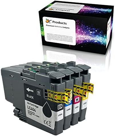 Substituição de cartucho de tinta compatível com OCPRODUCTS para irmão LC404 4 pacote para DCP-J1200 MFC-J1205W MFC-J1215W