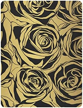 Alaza elegante lençóis de berço floral de flor de ouro